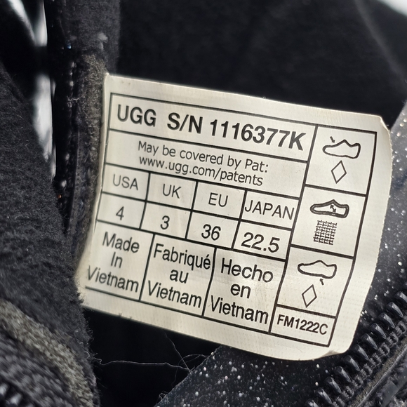 UGG Girls' Ashton Glitter Booties - Big Kids 4, Glitter Black - Picture 8 of 16